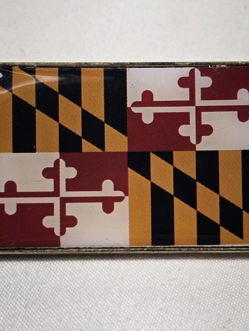 Vintage Maryland State Flag Lapel Pin Hat Souvenir Collectible